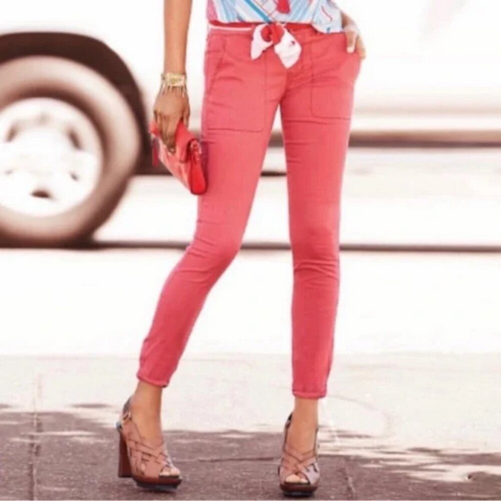 Cabi #5178 The Hutton Jogger Pants Nantucket Red Size 4